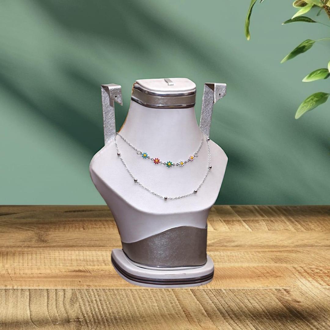 3 Layered Flower Necklace Set - Image 2