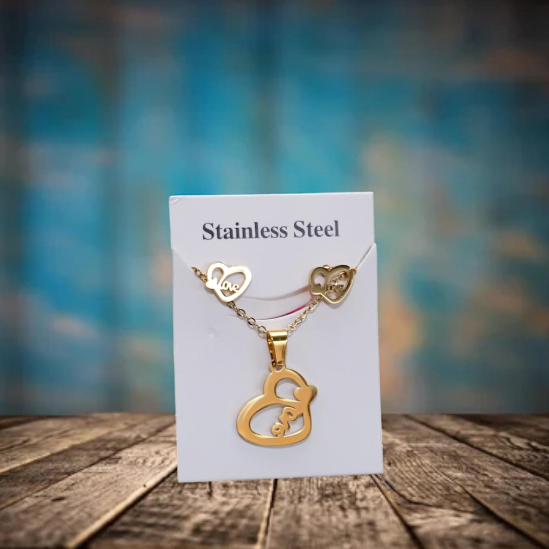 Love Heart Design Gold Plated Locket