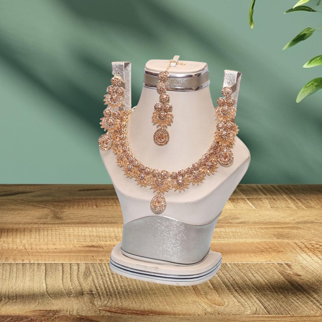Bridal Gold Plated Crystal Bridal Set