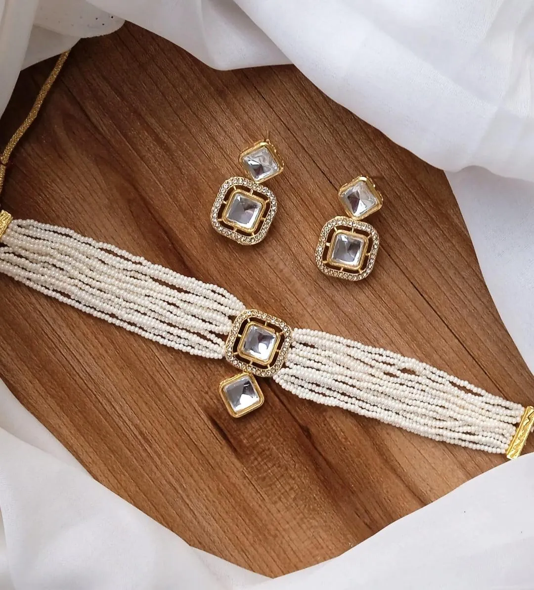 Gold Plated Kundan Choker Set