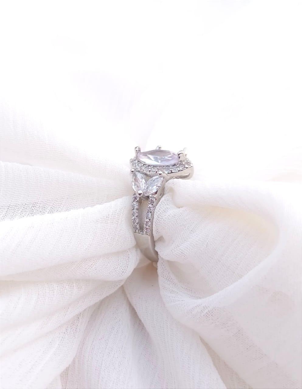 Modern Design Silver Plated Ring - Image 3