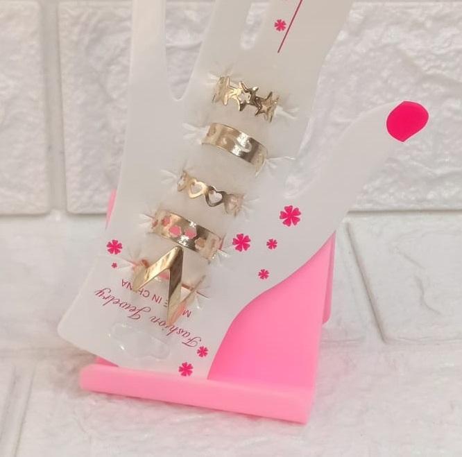 Modern Design Adjustable Rings Set, Pack of 5