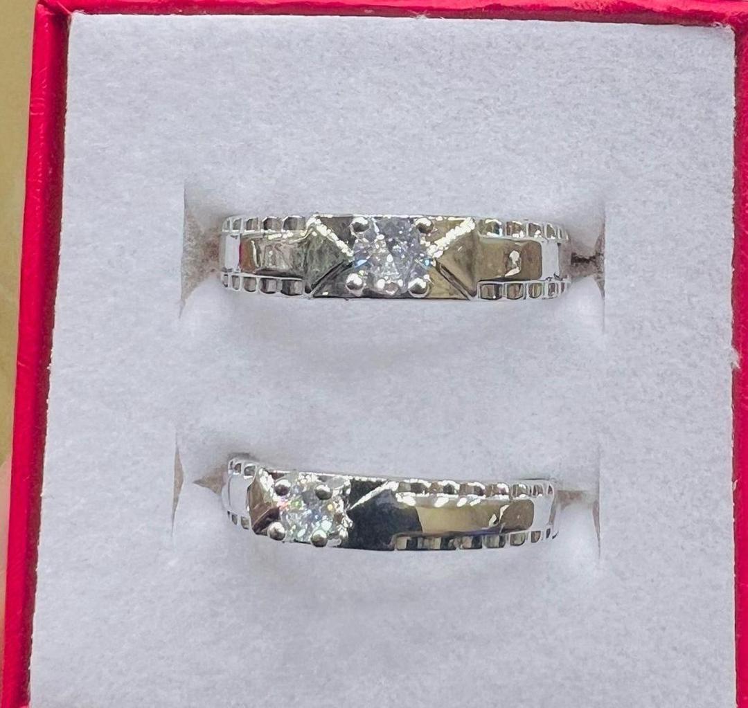 Modern Design Silver Plated Crystal Adjustable Ring