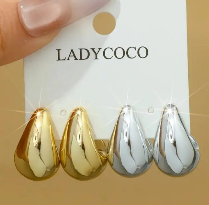 Modern Design Gold Plated Earrings