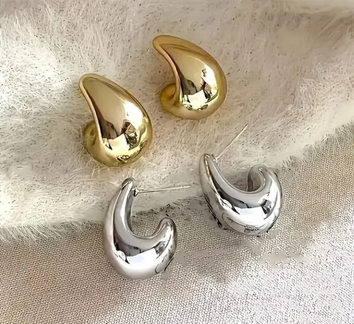 Modern Design Gold Plated Earrings - Image 2